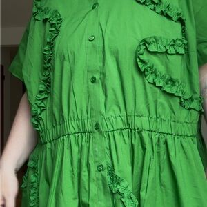 Kate Spade Green Ruffle Dress